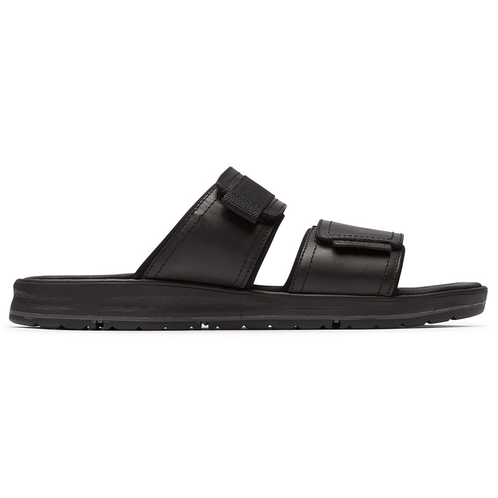 Rockport Mens Slides Black - Lucky Bay Dress - UK 903-FSNWQU